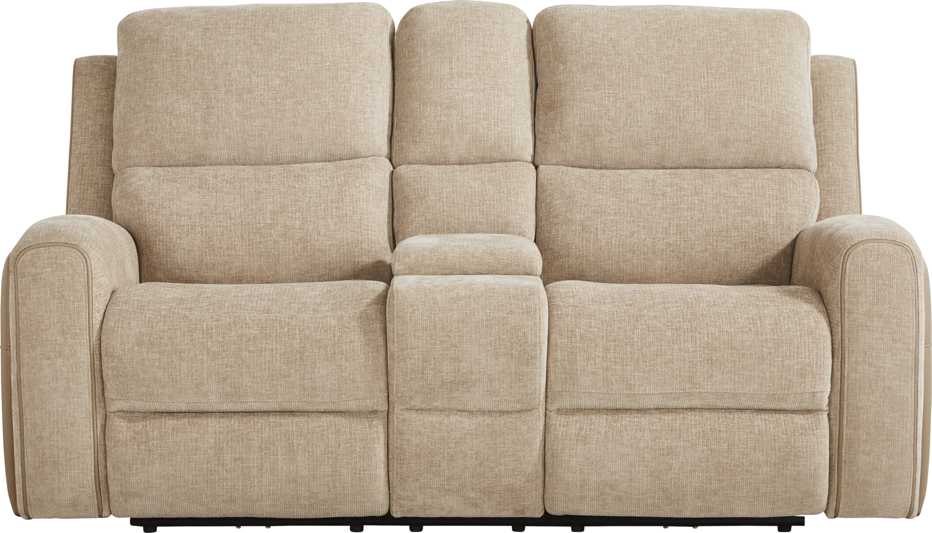 Harrison Beige Dual Power Reclining Loveseat - Thumbnail - Image 4