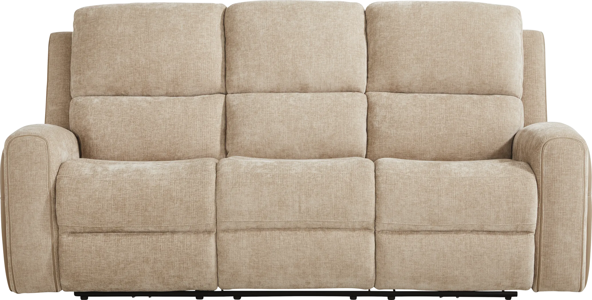 Harrison Beige Dual Power Reclining Sofa - Thumbnail - Image 4