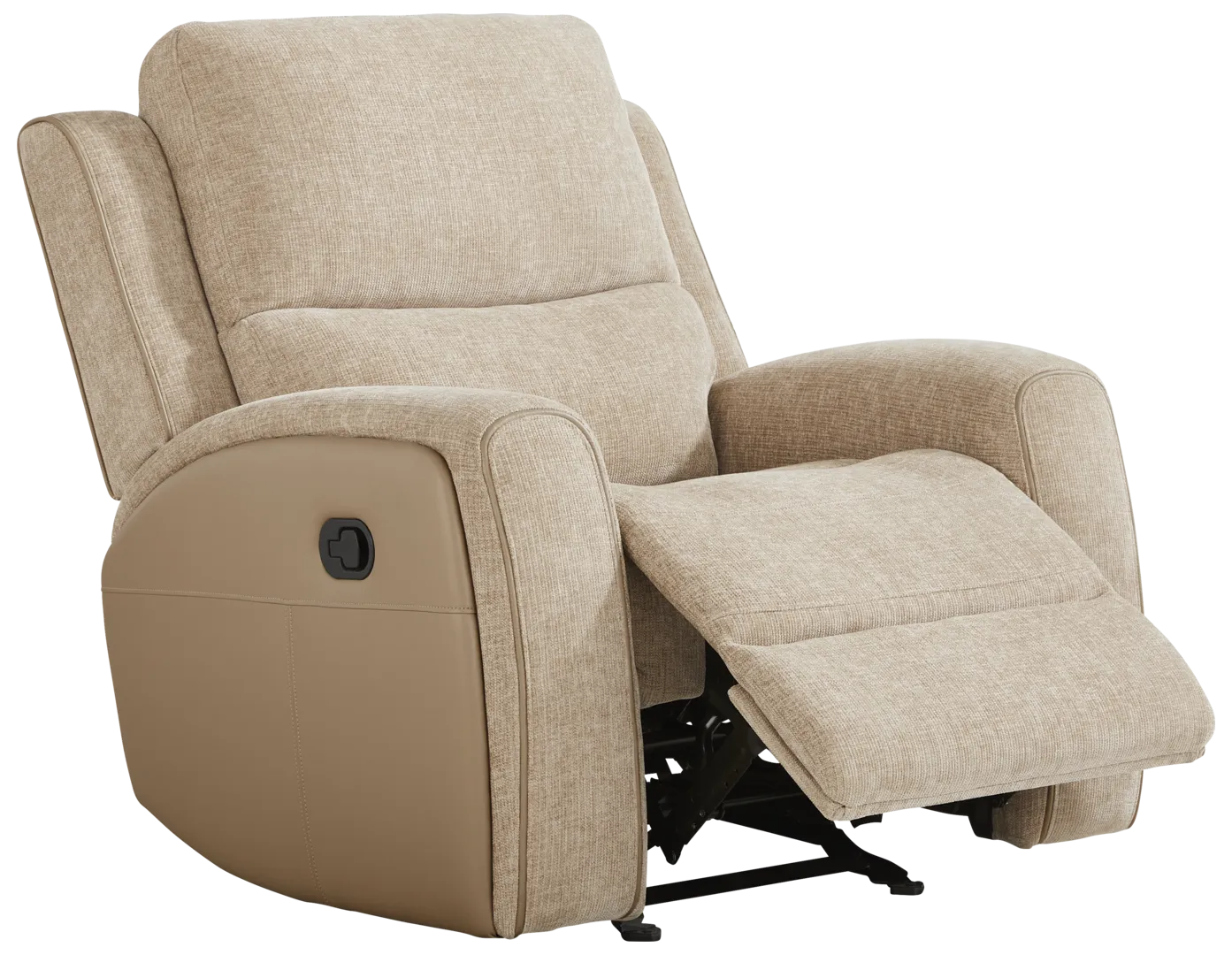 beige glider recliner