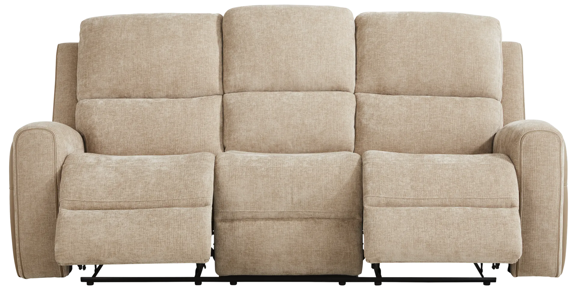 beige reclining sofa