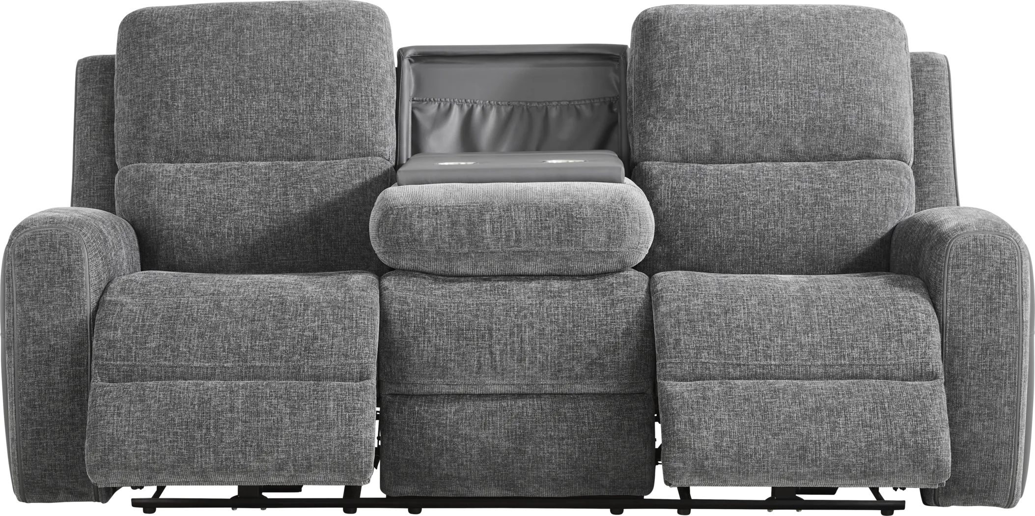Harrison Charcoal Dual Power Reclining Sofa - Thumbnail - Image 1