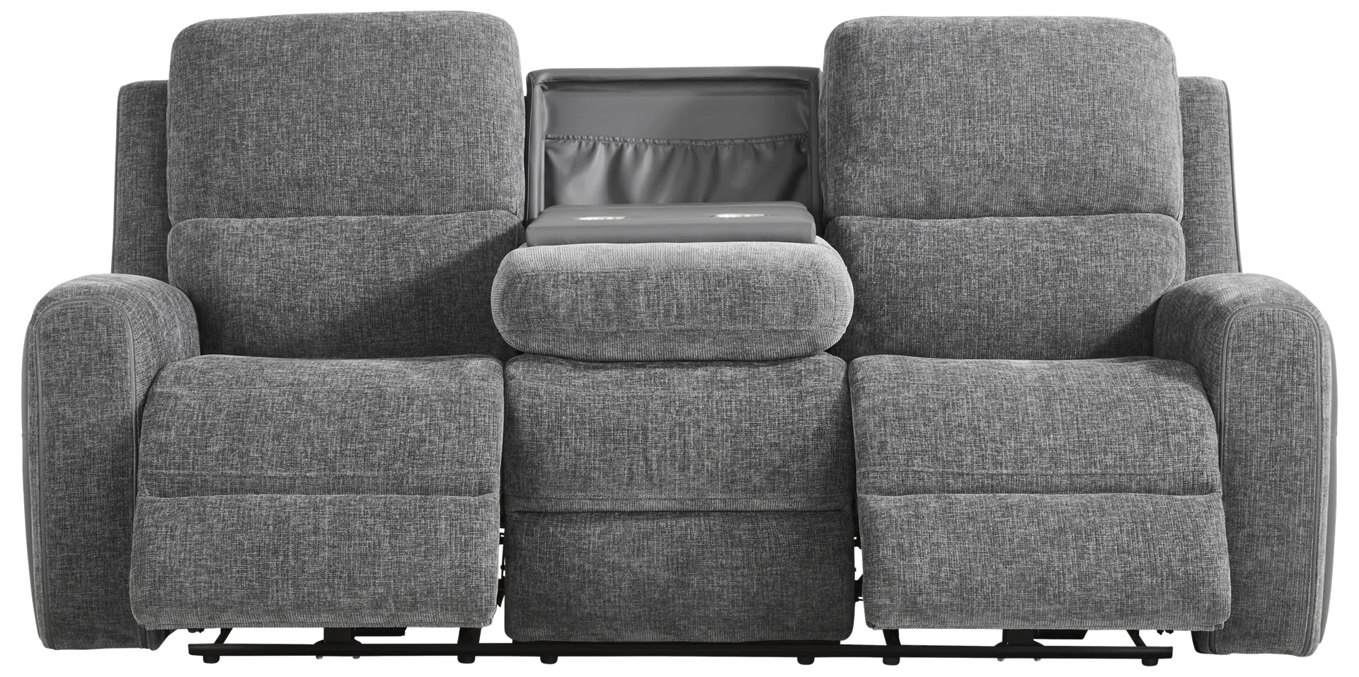 charcoal dual power sofa
