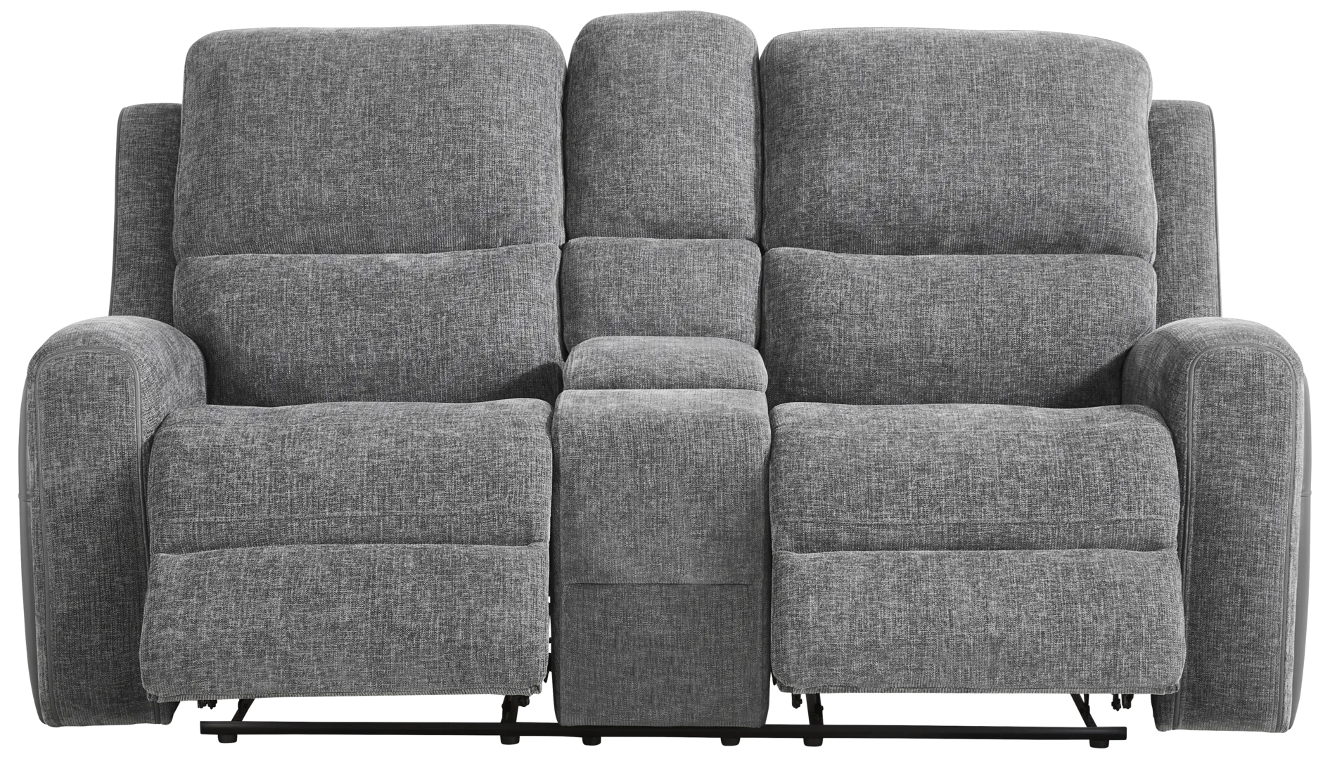 charcoal reclining console loveseat