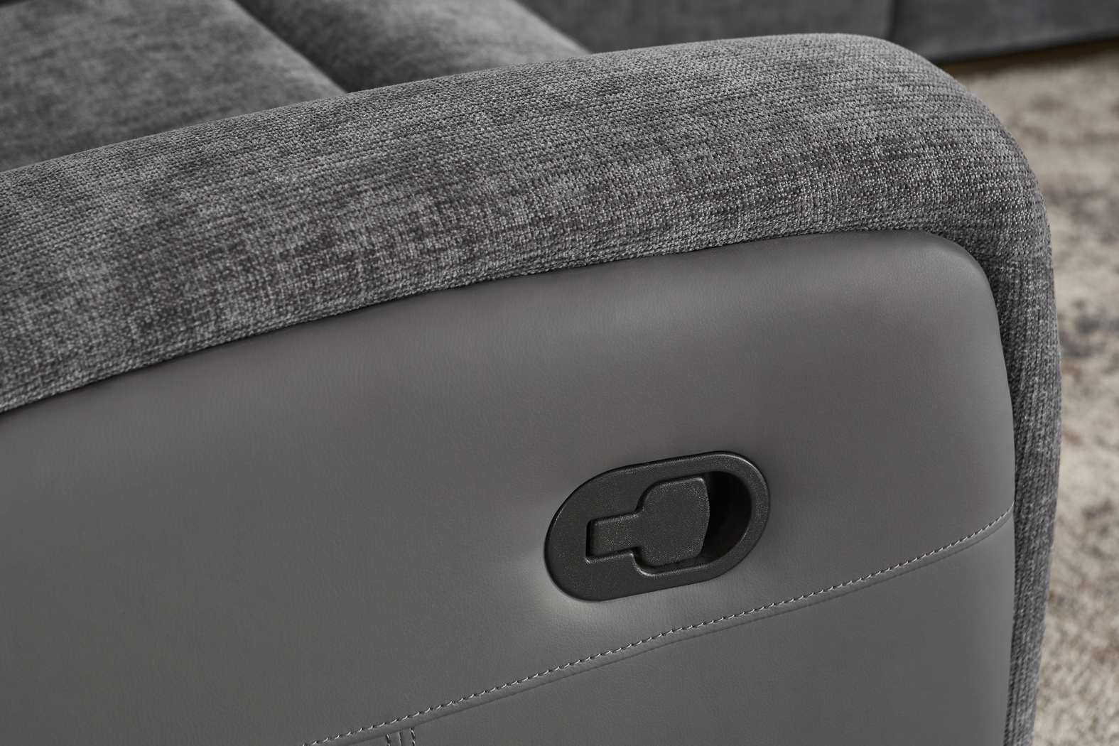 Harrison Charcoal Reclining Sofa - Thumbnail - Image 3