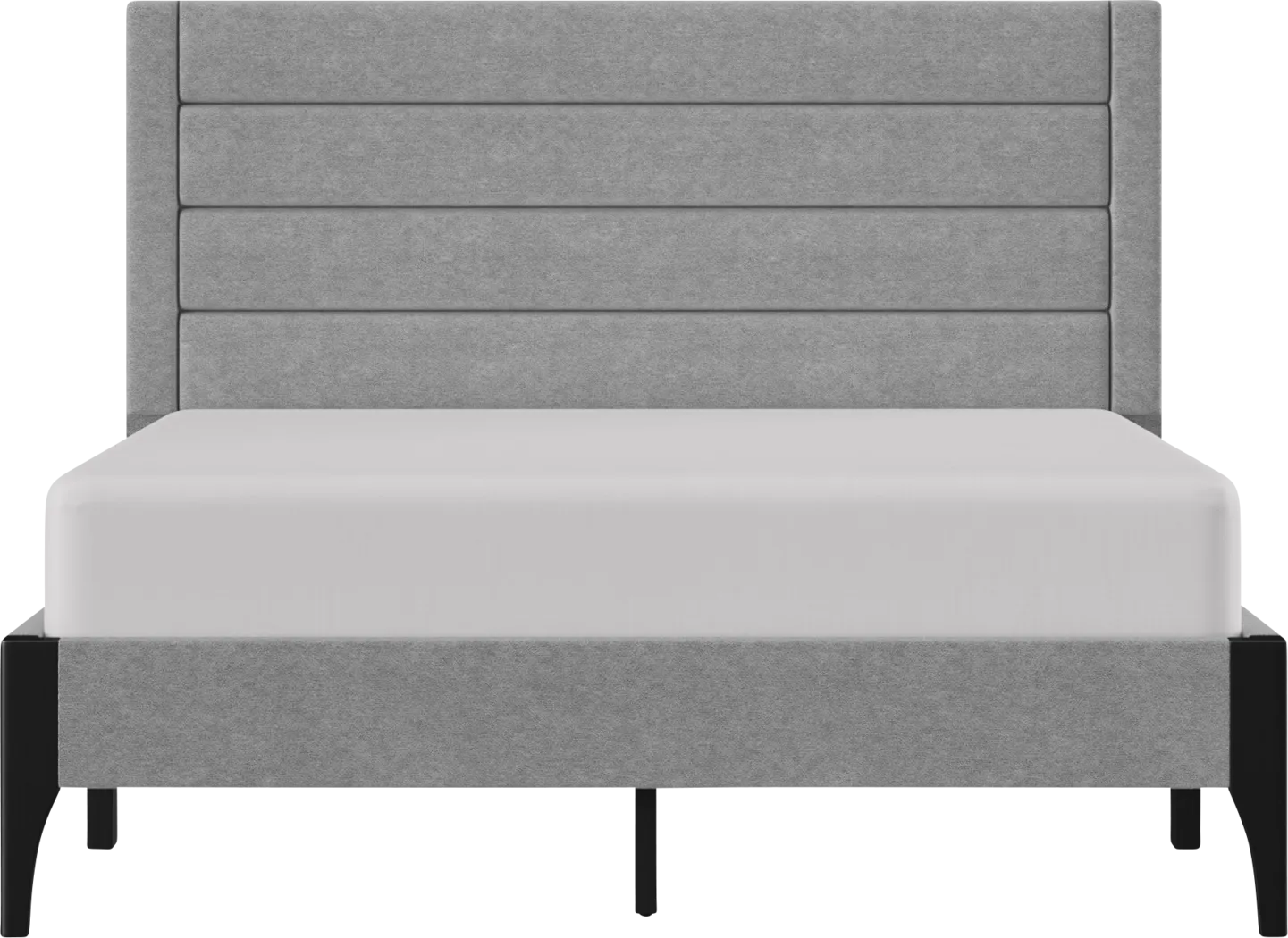 Harrye Light Gray Platform Bed - Thumbnail - Image 5