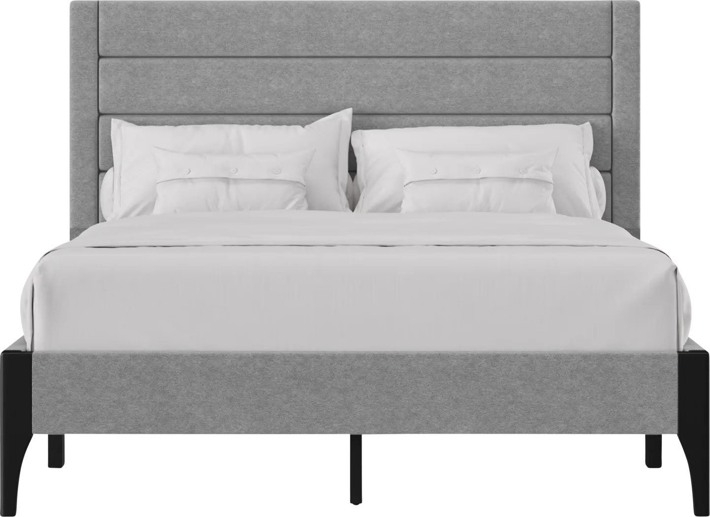 Harrye Light Gray Platform Bed - Thumbnail - Image 8