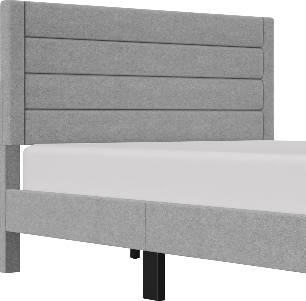 Harrye Light Gray King Bed - Thumbnail - Image 11