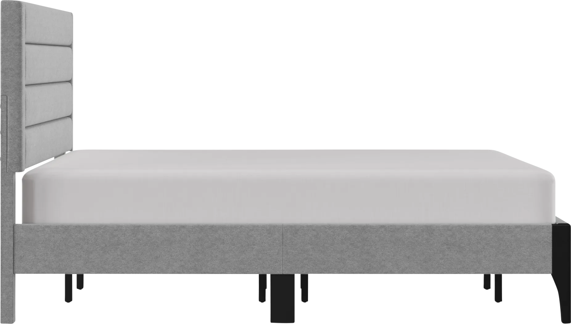 Harrye Light Gray King Bed - Thumbnail - Image 6