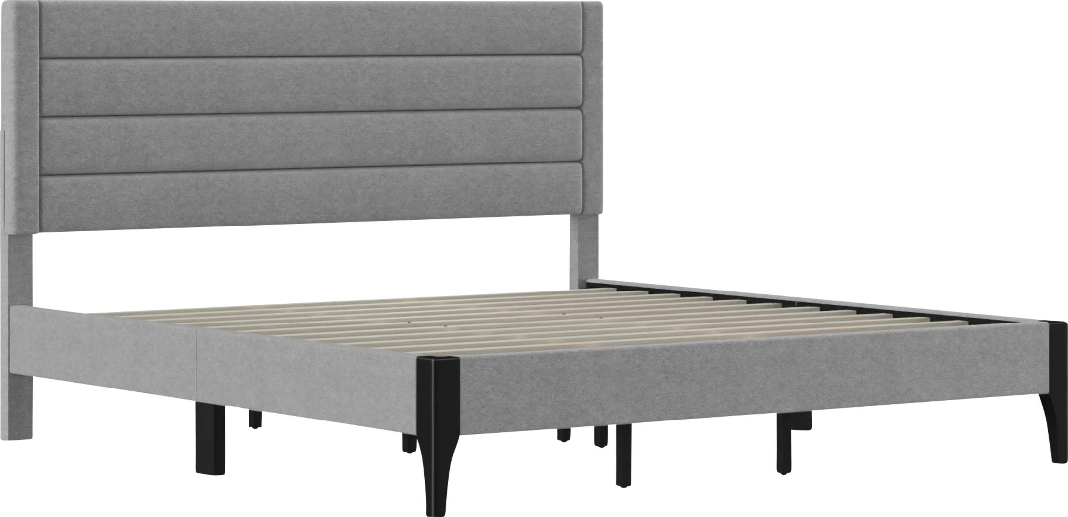 Harrye Light Gray King Bed - Thumbnail - Image 9