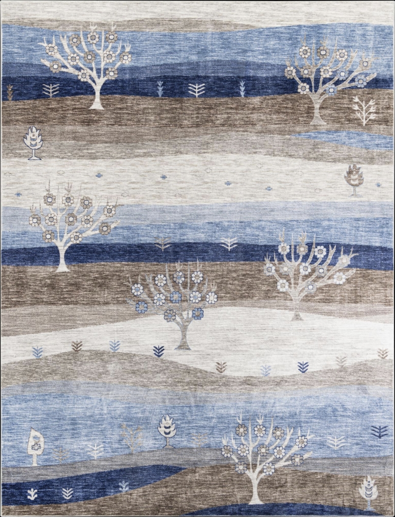 Hartfair Blue 9' x 12' Rug - Thumbnail - Image 1