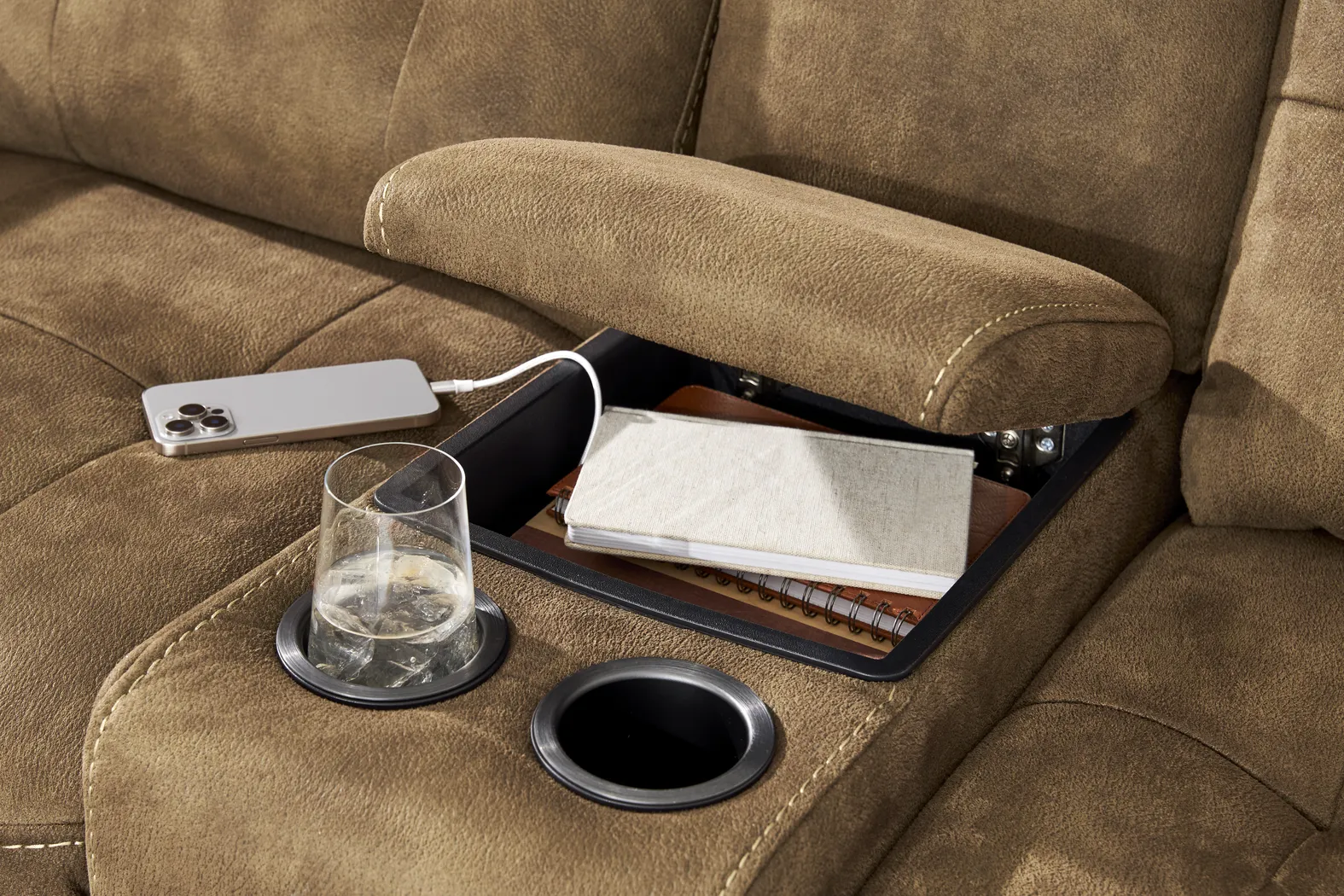 Hartford Brown 7 Pc Power Reclining Living Room - Thumbnail - Image 14