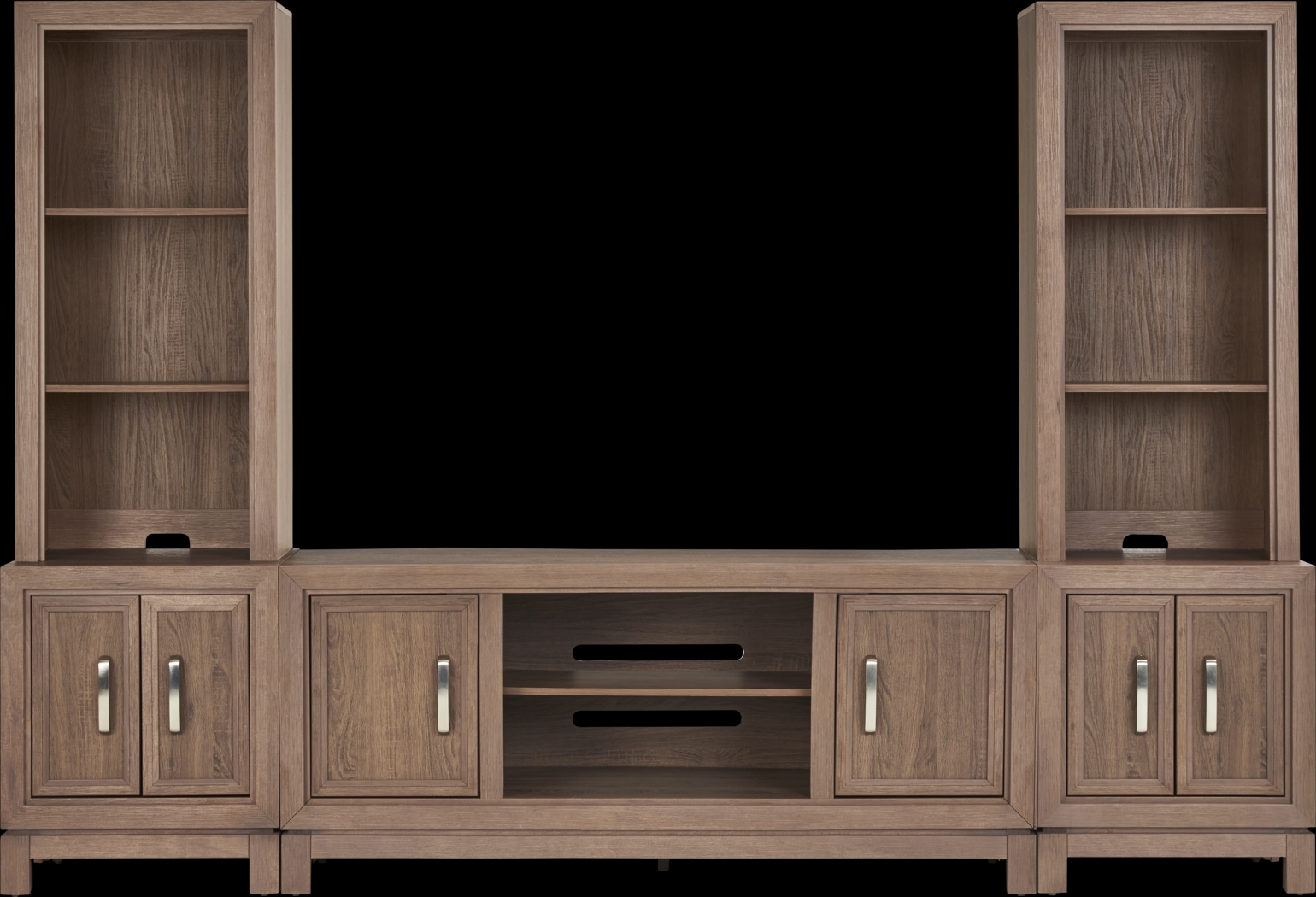 Hartney Mill 5 Pc Brown Wall Unit with 64 in. Console - Thumbnail - Image 1