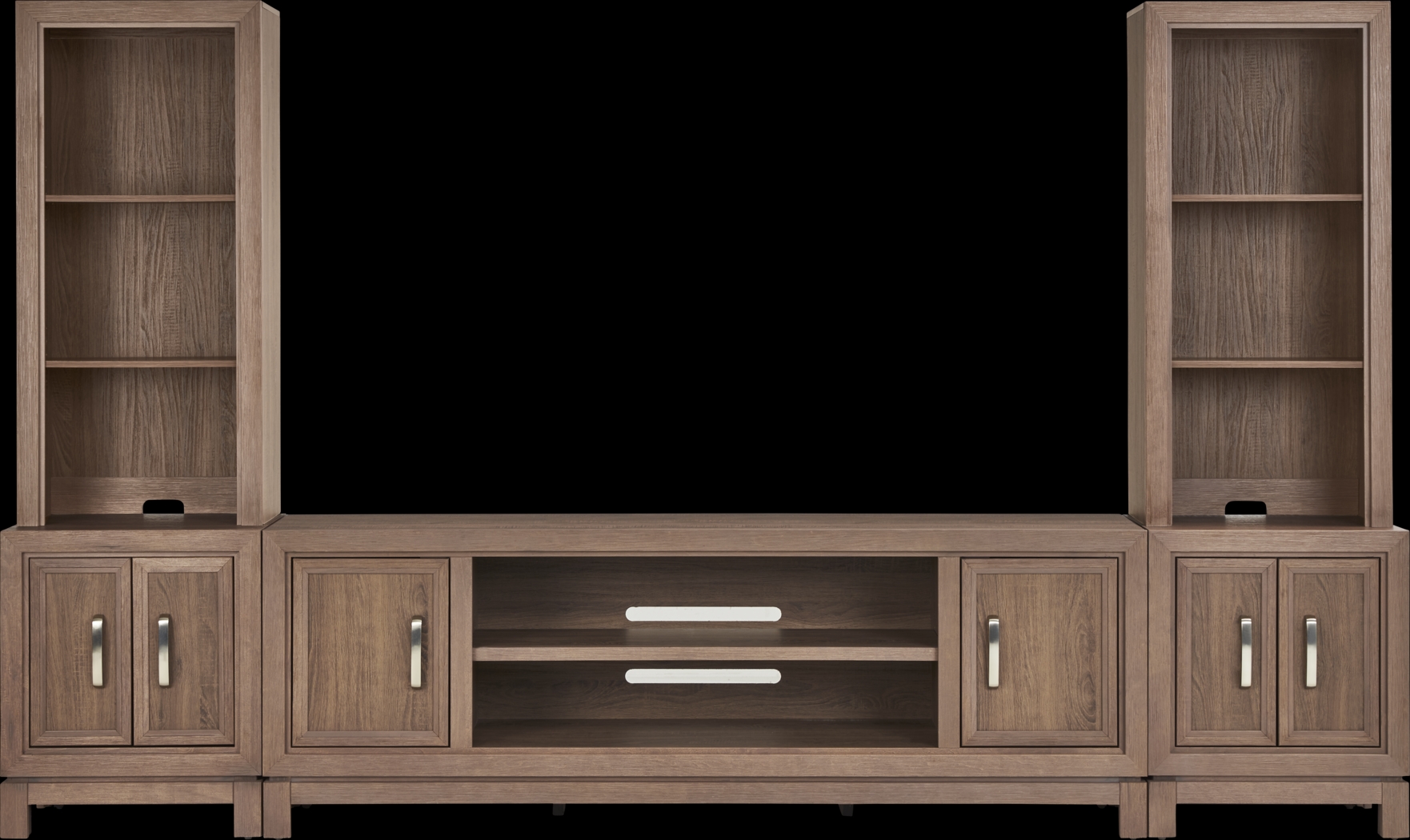Hartney Mill 5 Pc Brown Wall Unit with 80 in. Console - Thumbnail - Image 1