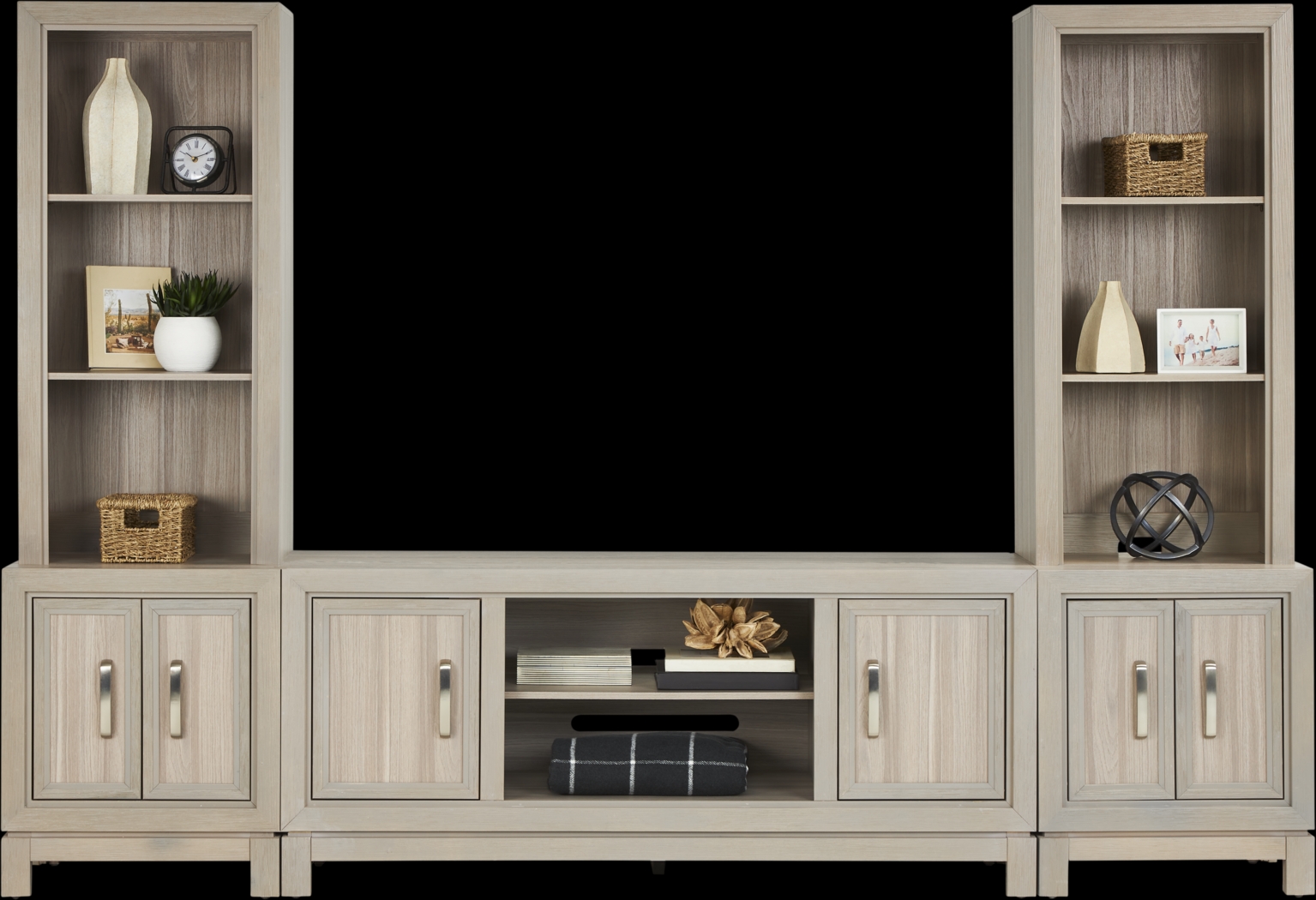 Hartney Mill 5 Pc Gray Wall Unit with 64 in. Console - Thumbnail - Image 2