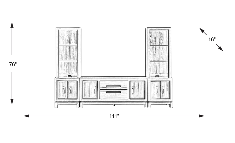 Dimension Image. Please refer to the Dimension Tab on this page for dimension details.