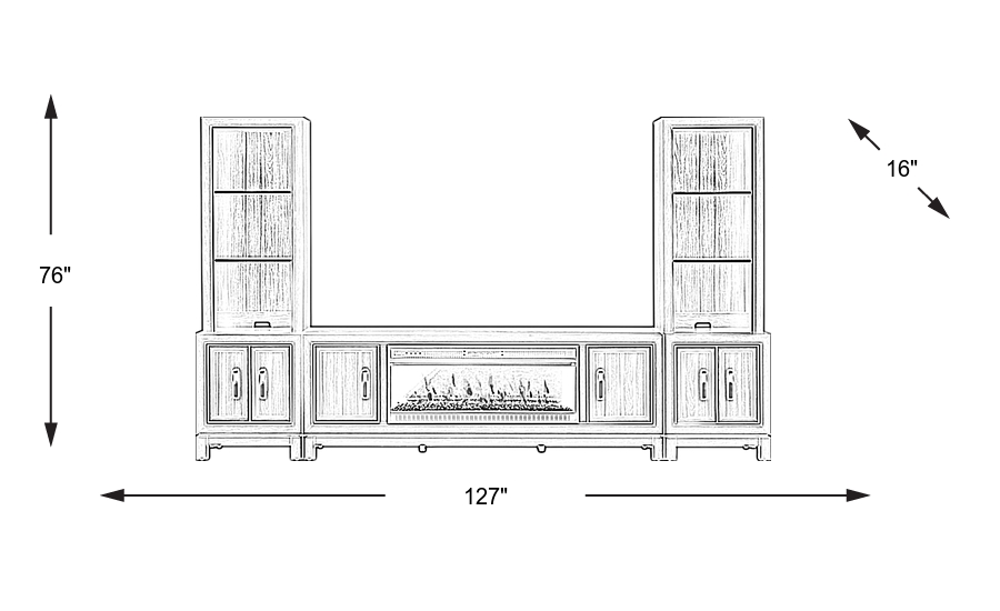 Dimension Image. Please refer to the Dimension Tab on this page for dimension details.
