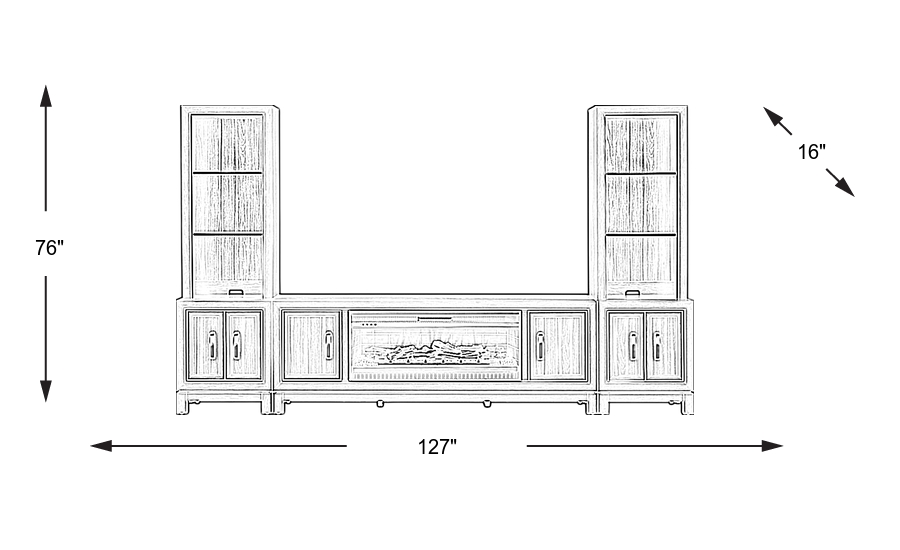 Dimension Image. Please refer to the Dimension Tab on this page for dimension details.