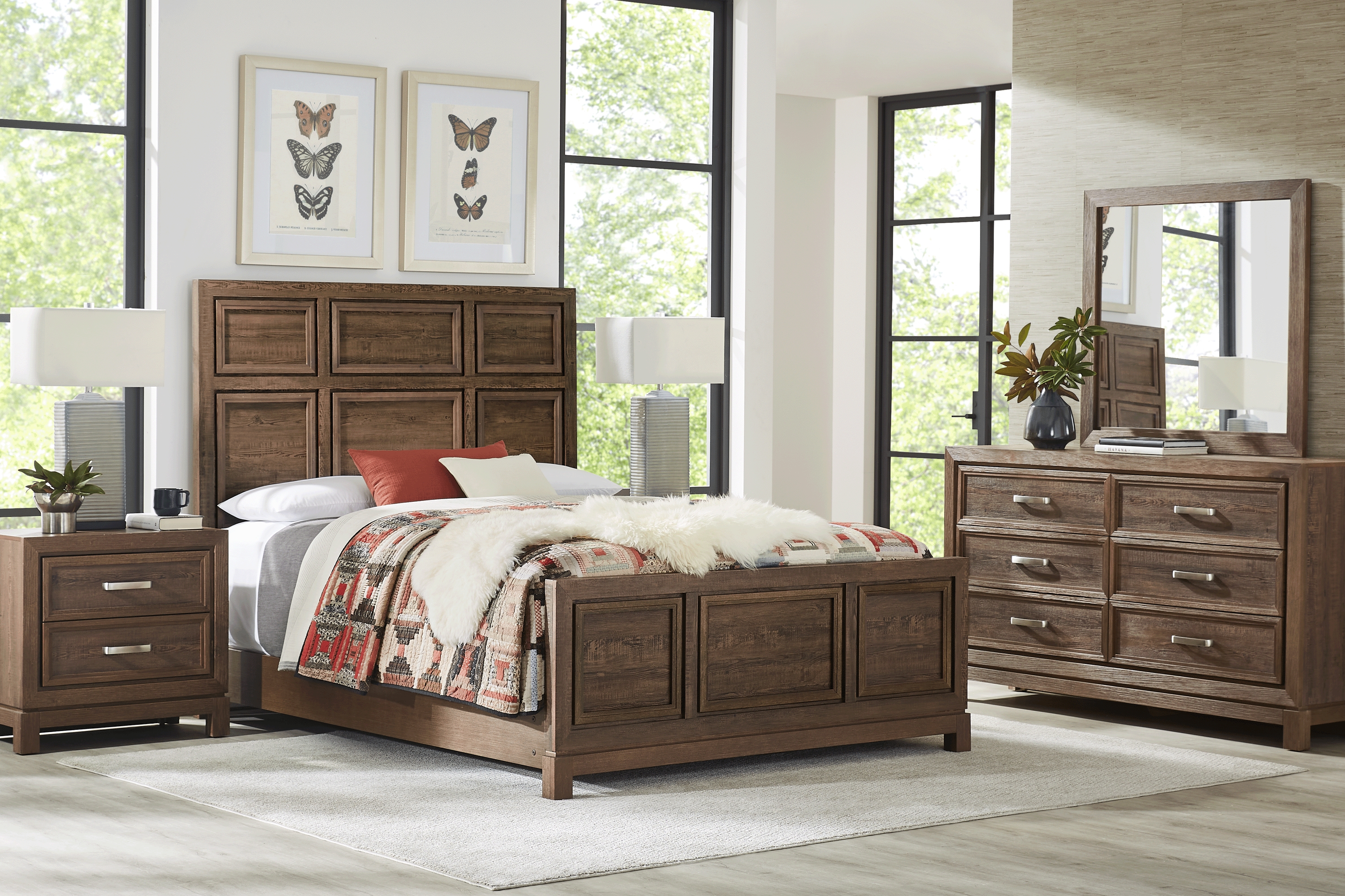Hartney Mill Brown 6 Pc King Bedroom - Thumbnail - Image 1