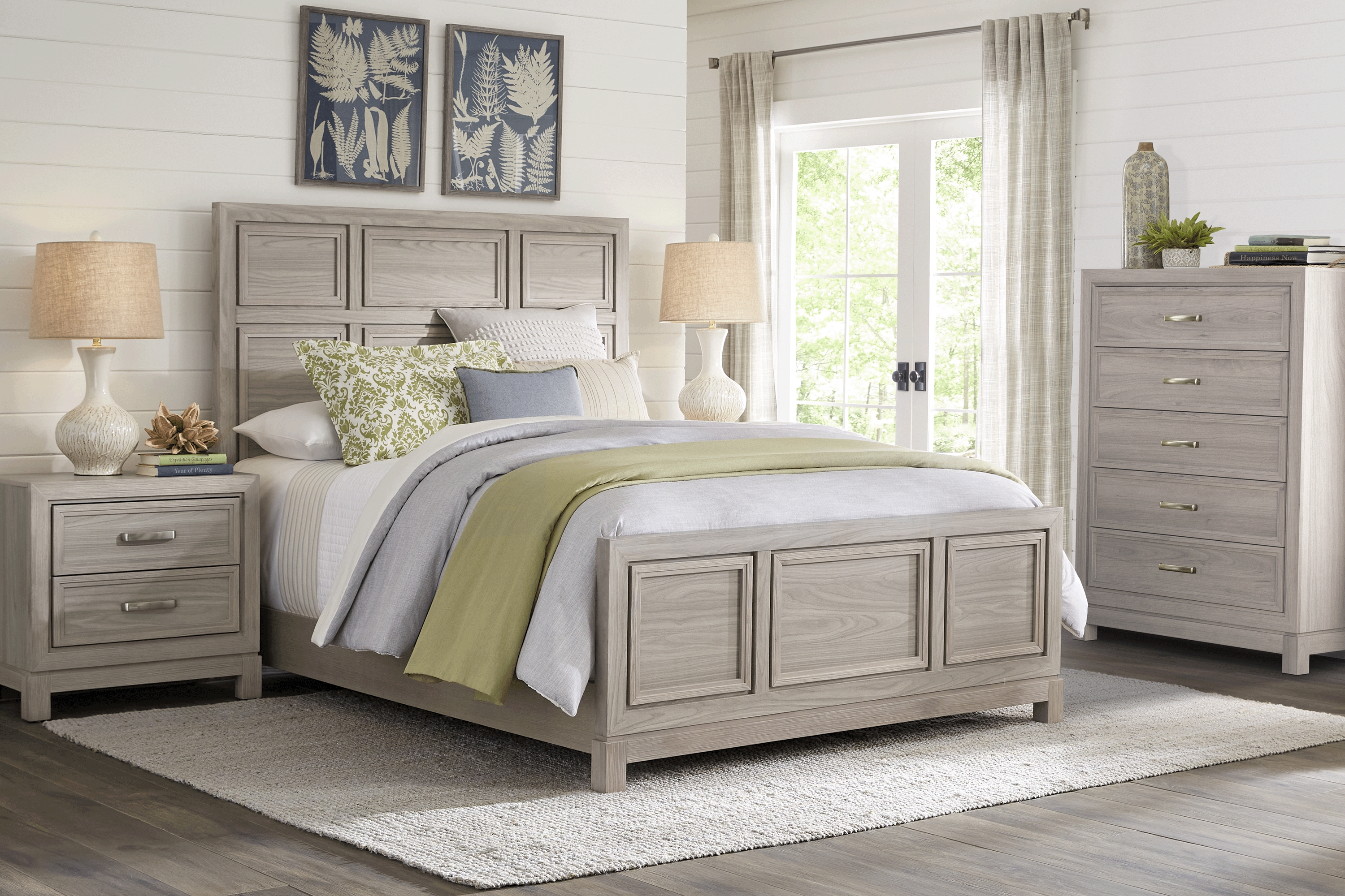 Hartney Mill Gray 5 Pc Queen Panel Bedroom - Thumbnail - Image 1