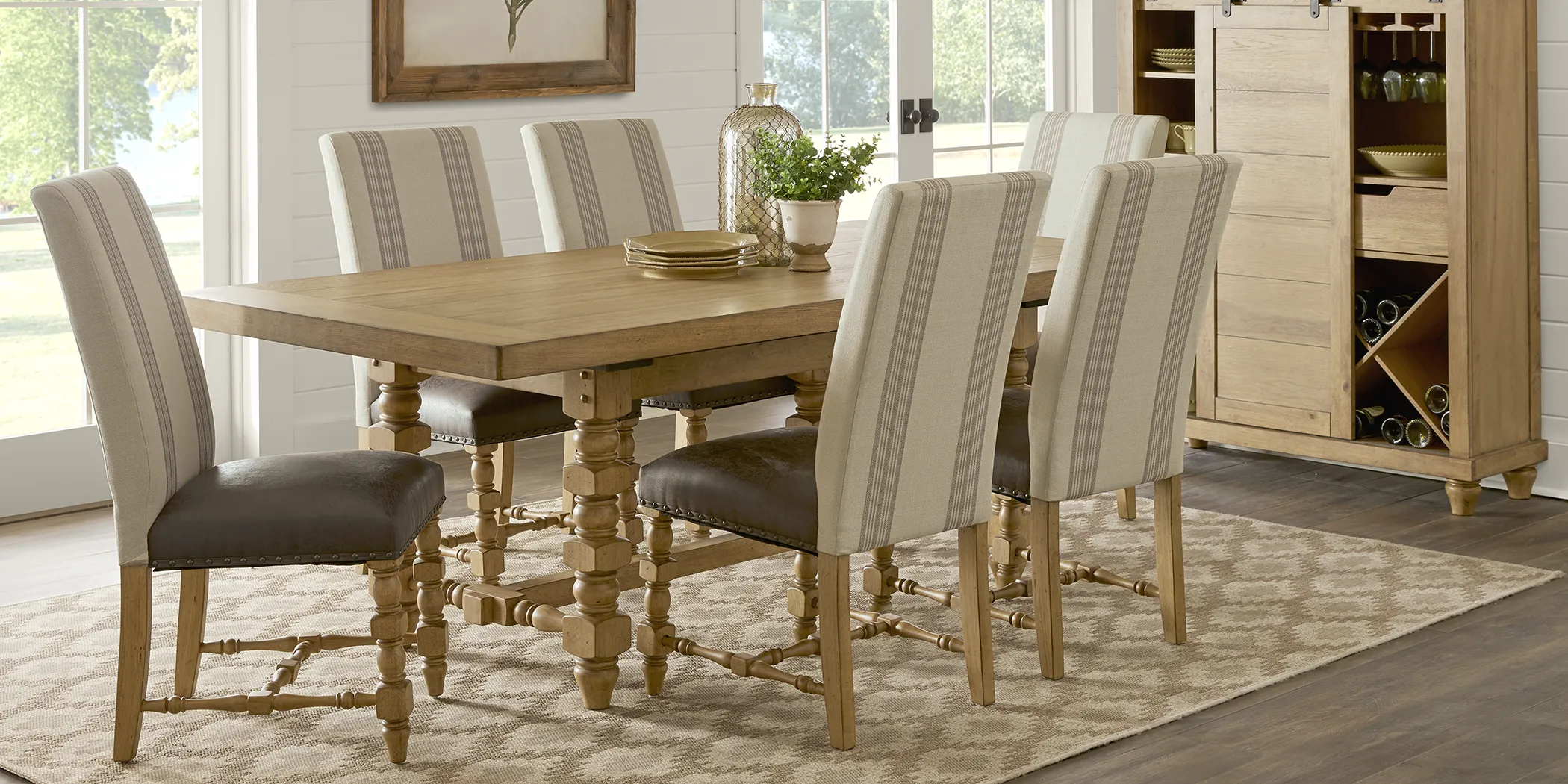 Hartsdale Hickory 5 Pc Rectangle Dining Room - Thumbnail - Image 1