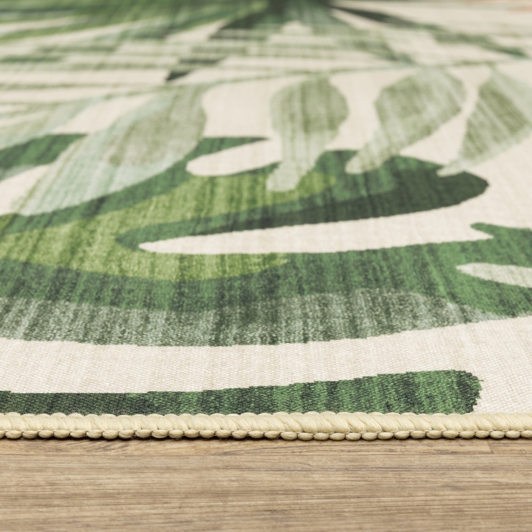 Harttane Green 5' x 7' Rug - Thumbnail - Image 5