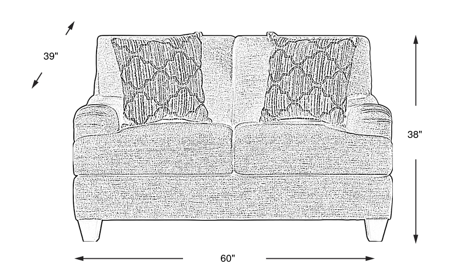 Dimension Image. Please refer to the Dimension Tab on this page for dimension details.