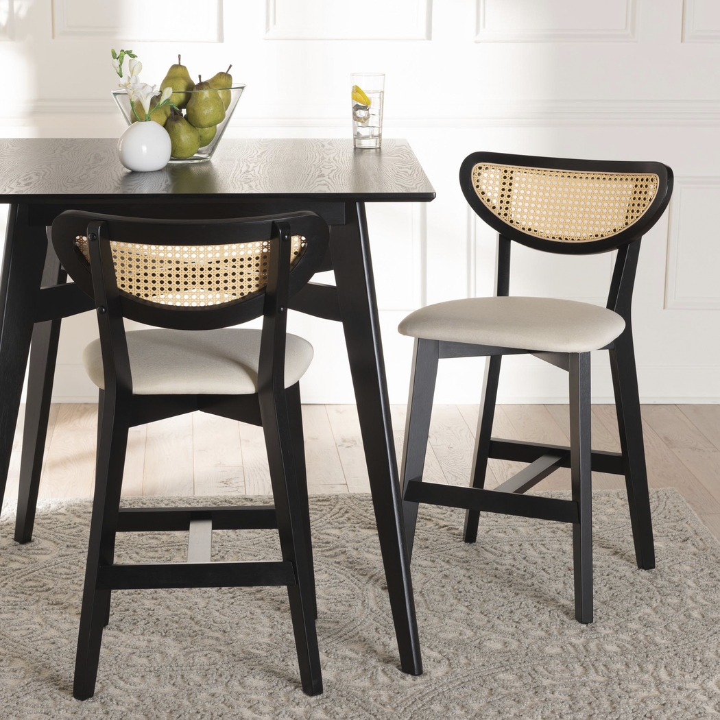 Hartzler Black Counter Stool, Set of 2 - Thumbnail - Image 2