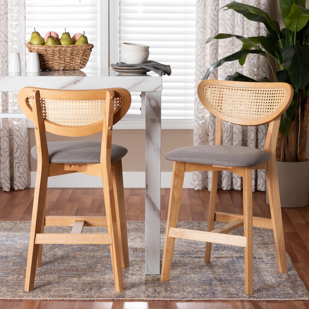 Hartzler Light Brown Counter Stool, Set of 2 - Thumbnail - Image 2