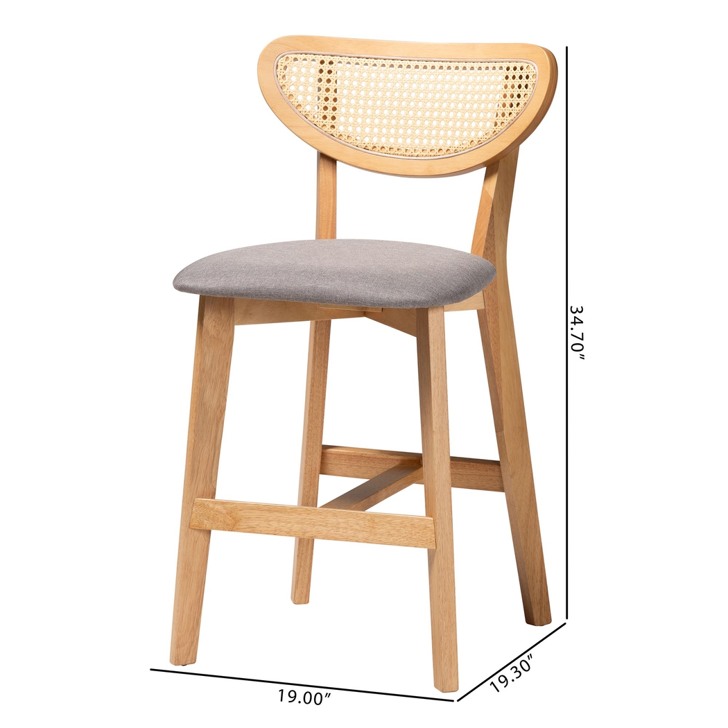Hartzler Light Brown Counter Stool, Set of 2 - Thumbnail - Image 8