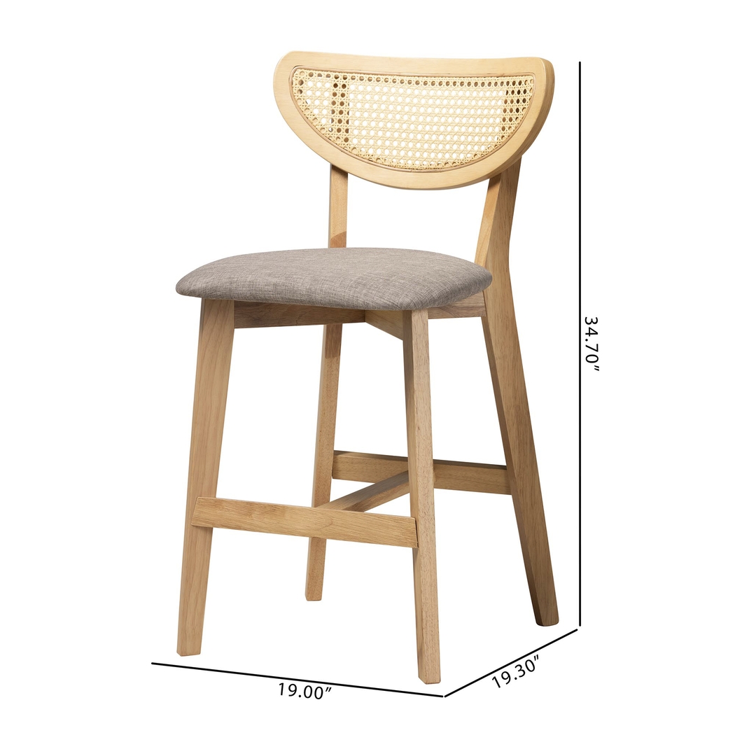 Hartzler Light Brown Counter Stool, Set of 2 - Thumbnail - Image 9