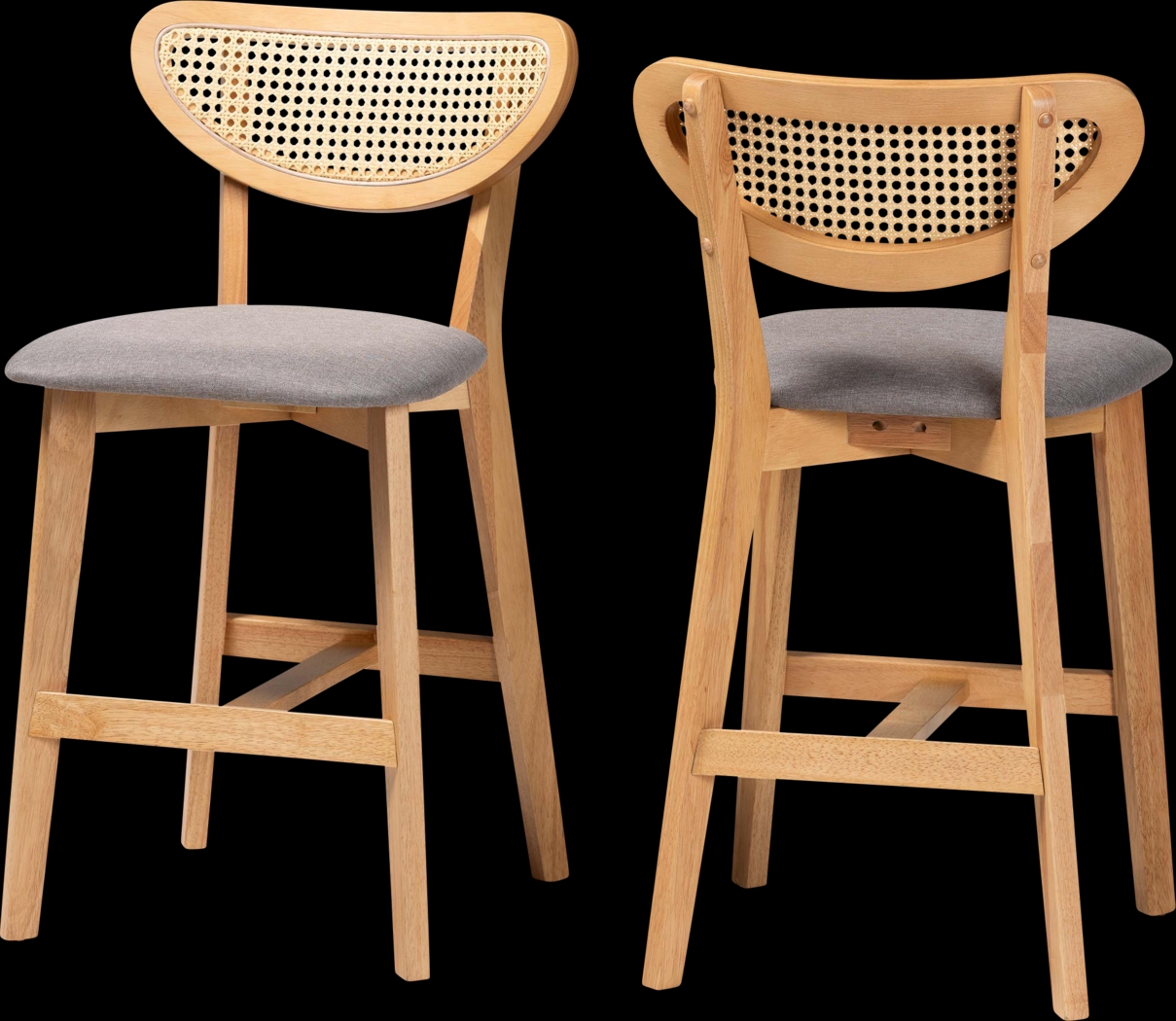 Hartzler Light Brown Counter Stool, Set of 2 - Thumbnail - Image 1