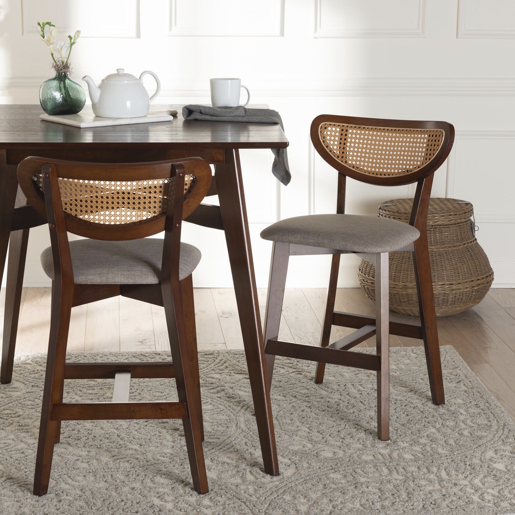 Hartzler Walnut Brown Counter Stool, Set of 2 - Thumbnail - Image 2