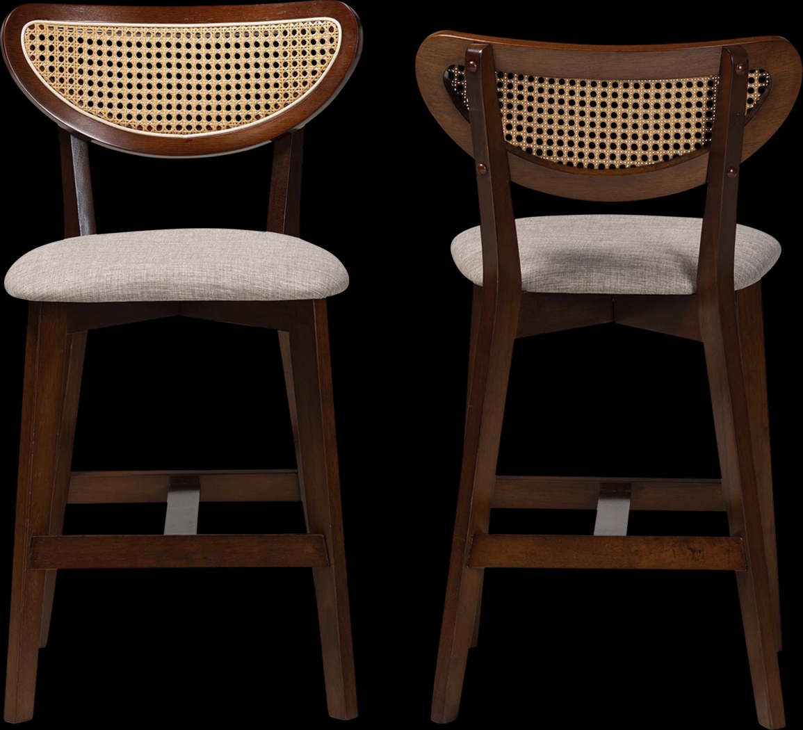 Hartzler Walnut Brown Counter Stool, Set of 2 - Thumbnail - Image 4