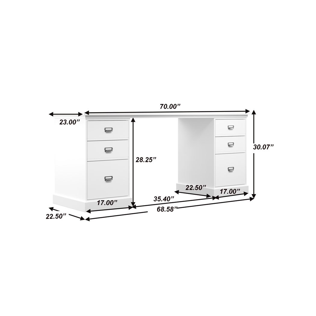 Harview White Desk - Thumbnail - Image 9