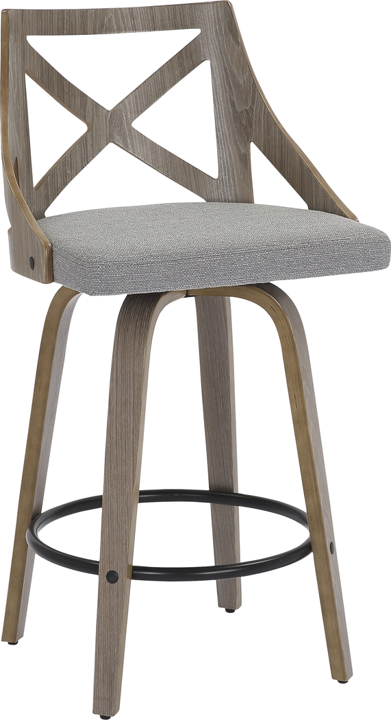 Hasbrouck I Gray Counter Stool Set of 2 - Thumbnail - Image 2