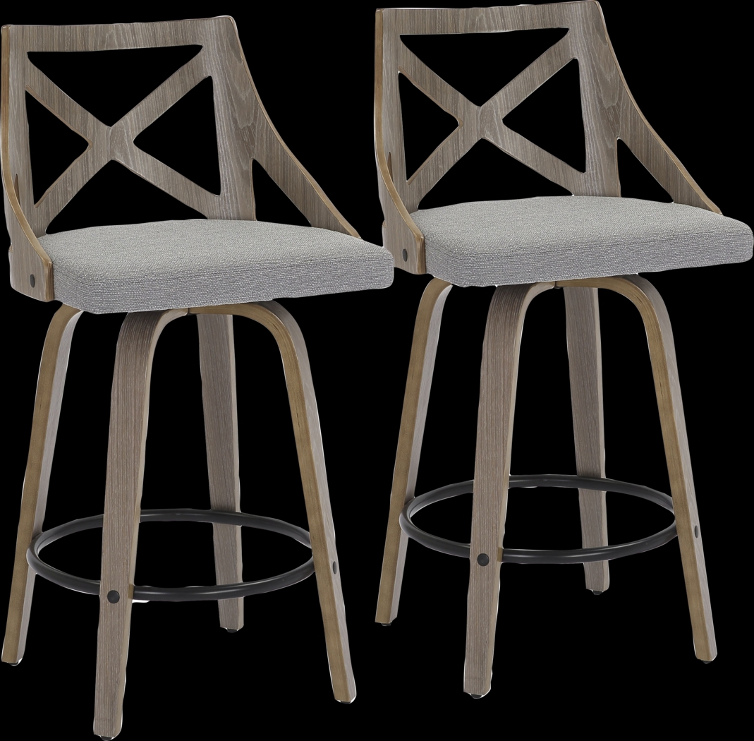 Hasbrouck I Gray Counter Stool Set of 2 - Thumbnail - Image 1