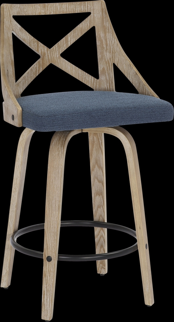 Hasbrouck II Blue Counter Stool Set of 2 - Thumbnail - Image 2