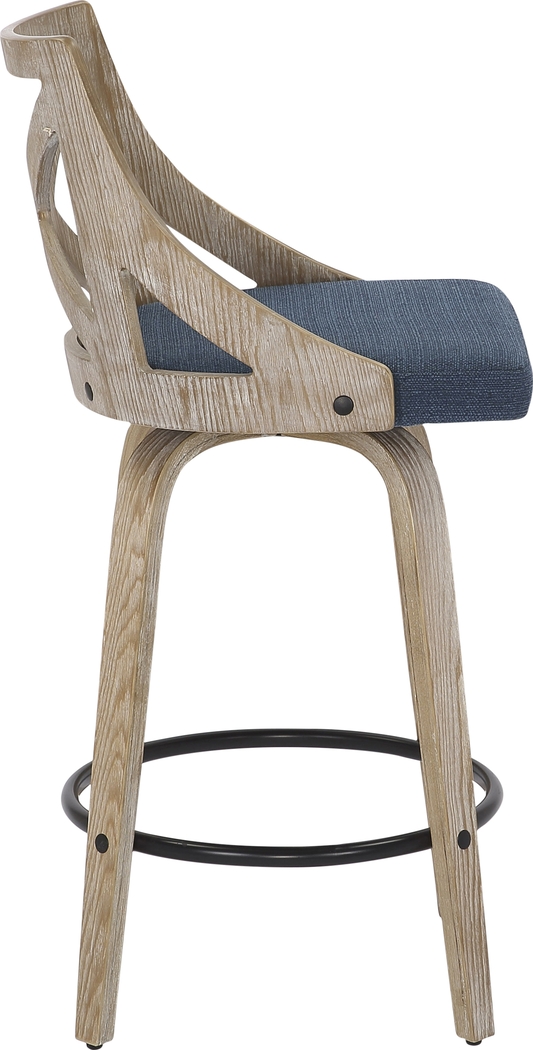 Hasbrouck II Blue Counter Stool Set of 2 - Thumbnail - Image 3