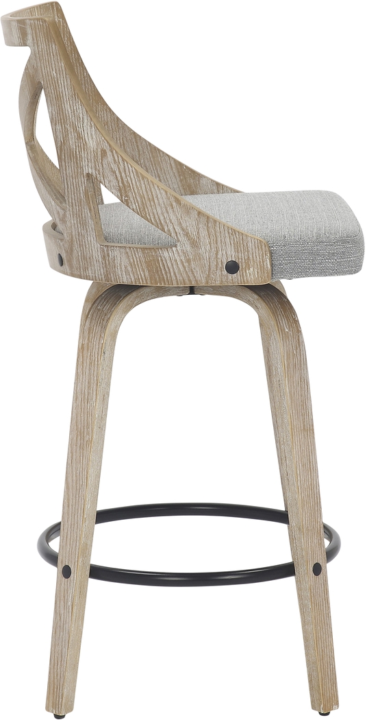 Hasbrouck II Light Gray Counter Stool Set of 2 - Thumbnail - Image 3