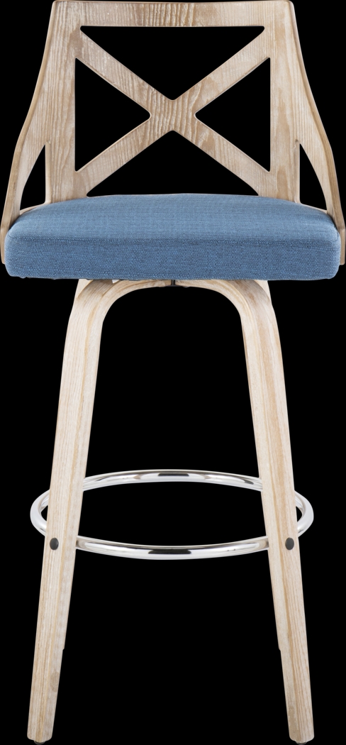 Hasbrouck III Blue Swivel Barstool, Set of 2 - Thumbnail - Image 7