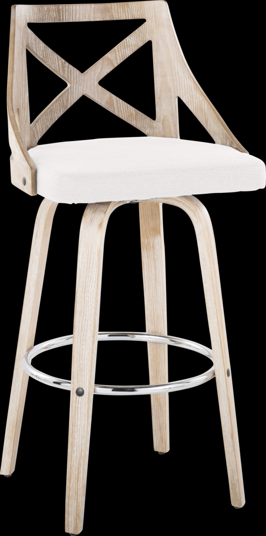 Hasbrouck III Cream Swivel Barstool, Set of 2 - Thumbnail - Image 3