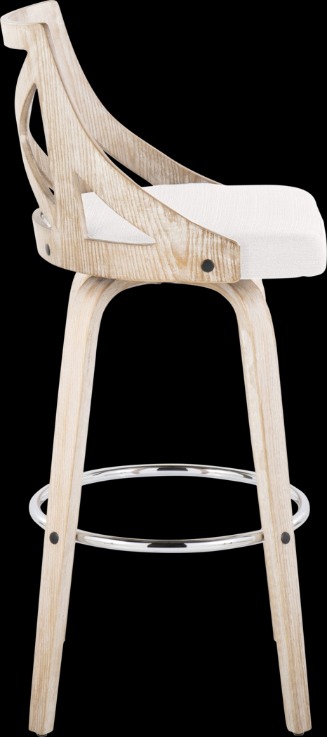 Hasbrouck III Cream Swivel Barstool, Set of 2 - Thumbnail - Image 4