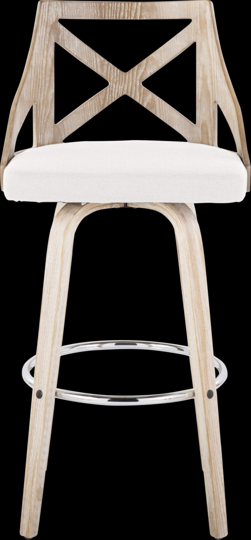Hasbrouck III Cream Swivel Barstool, Set of 2 - Thumbnail - Image 7