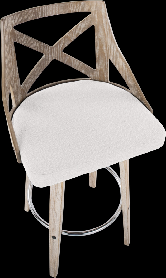 Hasbrouck III Cream Swivel Barstool, Set of 2 - Thumbnail - Image 8