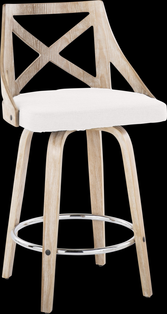 Hasbrouck III Cream Swivel Counter Height Stool, Set of 2 - Thumbnail - Image 4