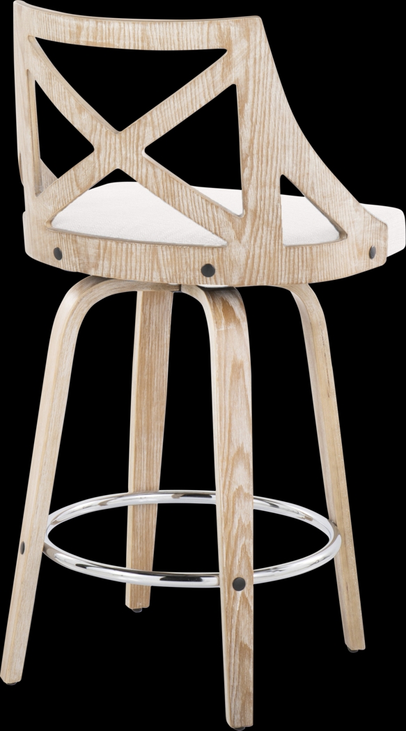 Hasbrouck III Cream Swivel Counter Height Stool, Set of 2 - Thumbnail - Image 6