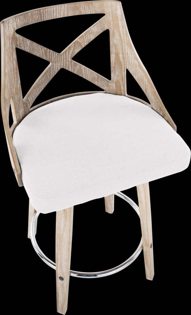 Hasbrouck III Cream Swivel Counter Height Stool, Set of 2 - Thumbnail - Image 9