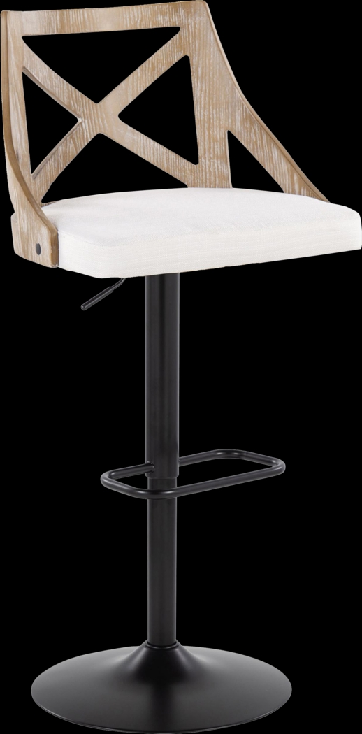 Hasbrouck IV Cream Adjustable Barstool, Set of 2 - Thumbnail - Image 4