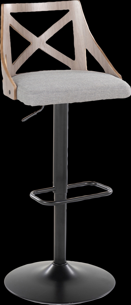 Hasbrouck IV Gray Adjustable Barstool, Set of 2 - Thumbnail - Image 4
