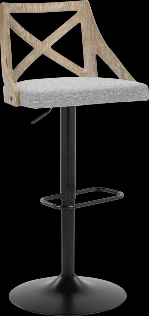 Hasbrouck IV Gray Adjustable Barstool, Set of 2 - Thumbnail - Image 4